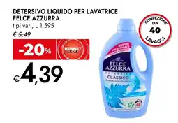 Bennet Detersivo liquido per lavatrice Felce Azzurra offerta