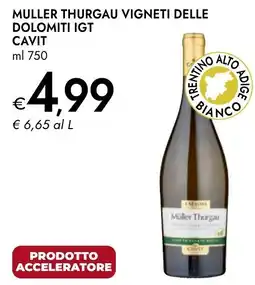 Bennet Müller Thurgau vigneti delle dolomiti IGT Cavit offerta