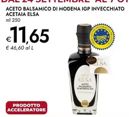 Bennet Aceto balsamico di Modena IGP invecchiato Acetaia Elsa offerta