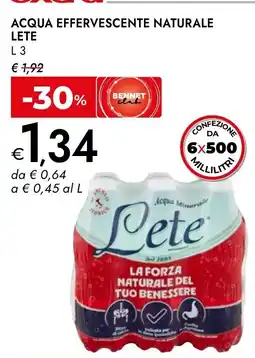 Bennet Acqua effervescente naturale Lete offerta