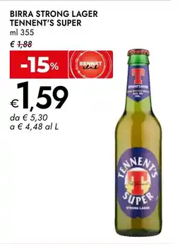 Bennet Birra strong lager Tennent's Super offerta