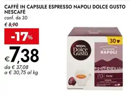 Bennet Caffè in capsule espresso Napoli Dolce Gusto Nescafé offerta