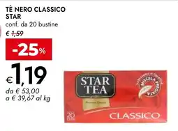 Bennet Tè nero classico Star Tea offerta
