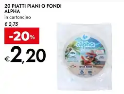 Bennet Piatti piani o fondi Alpha offerta