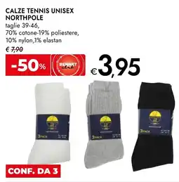 Bennet Calze tennis unisex Northpole offerta