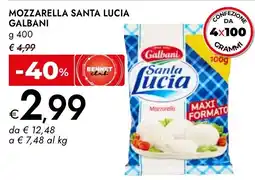 Bennet Mozzarella Santa Lucia Galbani offerta
