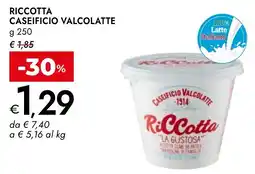 Bennet Ricotta Caseificio Valcolatte offerta