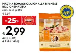 Bennet Piadina romagnola igp alla riminese offerta