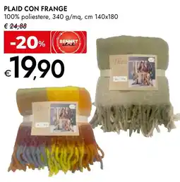 Bennet Plaid con frange Theo offerta