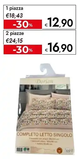 Bennet Completo letto singolo Dorian offerta