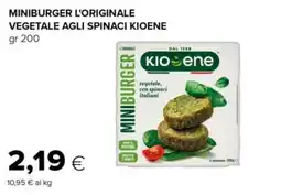 Tigre Miniburger l'originale vegetale agli spinaci kioene offerta