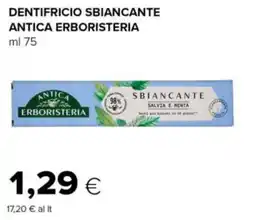 Tigre Dentifricio sbiancante Antica Erboristeria offerta