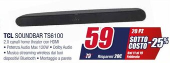Trony TCL Soundbar TS6100 offerta