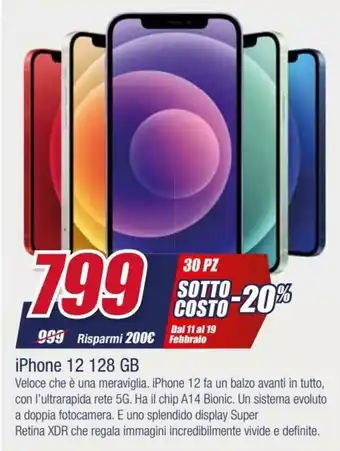 Trony iPhone 12 128 GB offerta
