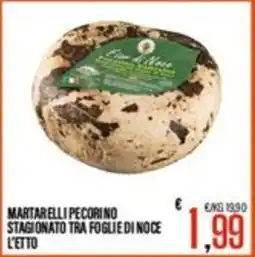 Supermercati EffePiù Martarelli pecorino stagionato tra foglie di noce offerta