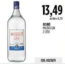 Carico Cash & Carry Desirè Milord Gin offerta
