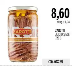 Carico Cash & Carry Zarotti alici distese offerta