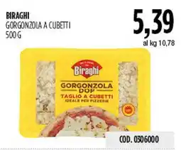 Carico Cash & Carry Biraghi Gorgonzola a cubetti offerta
