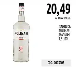 Carico Cash & Carry Sambuca Molinari Magnum offerta