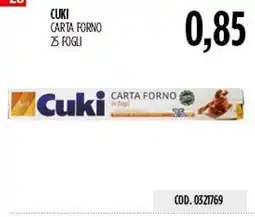 Carico Cash & Carry Cuki carta forno offerta
