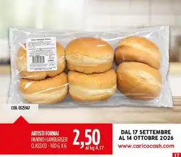 Carico Cash & Carry Artisti Fornai Panino Hamburger Classico offerta