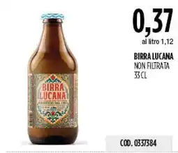 Carico Cash & Carry Birra Lucana non filtrata offerta