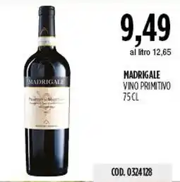 Carico Cash & Carry Madrigale Vino Primitivo offerta