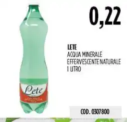 Carico Cash & Carry Lete acqua minerale effervescente naturale offerta