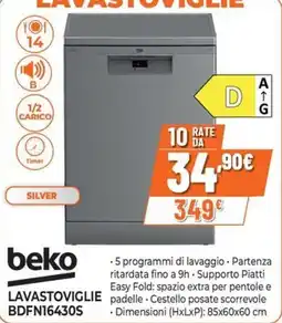 Extracoop Beko lavastoviglie BDFN16430S offerta