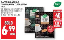 Pam Caffè in capsule Pam offerta