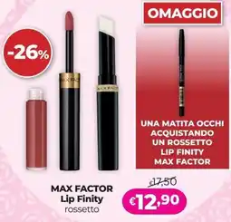 La Saponeria Max Factor Lip Finity rossetto offerta