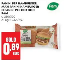 Panorama Panini per hamburger Pam offerta