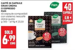 Panorama Caffè in capsule gran crema Pam offerta