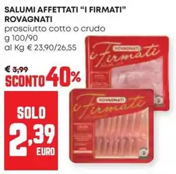 Panorama Salumi affettati i Firmati Rovagnati offerta