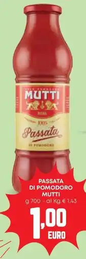 Pam Passata di pomodoro Mutti offerta