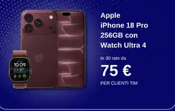 Tim Apple iPhone 18 Pro con Watch Ultra 4 offerta