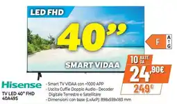 Extracoop Hisense TV LED 40" FHD 40A49S offerta