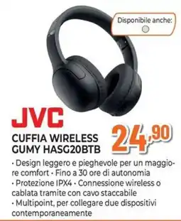Extracoop JVC Cuffia wireless GUMY HASG20BTB offerta