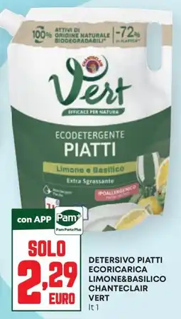 Panorama Vert Detersivo piatti ecoricarica limone & basilico Chanteclair offerta