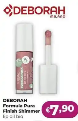 La Saponeria Deborah Formula Pura Finish Shimmer lip oil bio offerta
