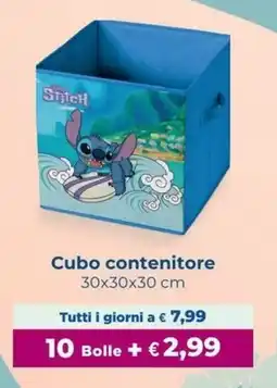La Saponeria Cubo contenitore Stitch offerta