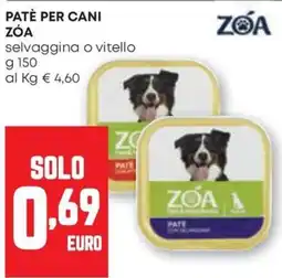 Pam Paté per cani Zóa offerta