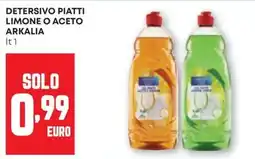 Pam Detersivo piatti limone o aceto Arkalia offerta