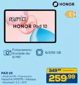 Euronics Bruno HONOR Pad 10 offerta