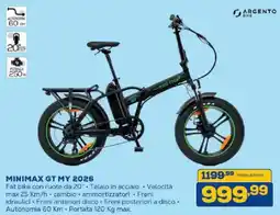 Euronics Bruno Argento Bike Minimax GT MY 2026 offerta