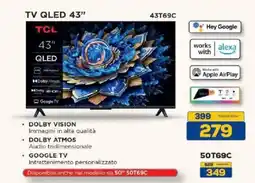 Euronics Bruno TCL TV QLED 43" offerta