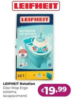 La Saponeria LEIFHEIT Rotation Disc Mop Ergo offerta