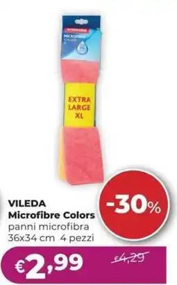 La Saponeria Vileda panni microfibra Colors offerta