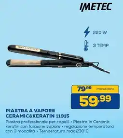 Euronics Bruno Piastra a vapore ceramic&keratin 11915 offerta