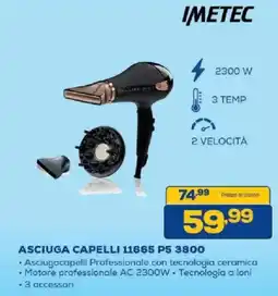 Euronics Bruno Imetec Asciuga capelli 11665 P5 3800 offerta